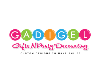 Logo Design entry 425062 submitted by greycrow to the Logo Design for GADIGEL GIFTS N PARTY DECORATING LLC run by gadigel