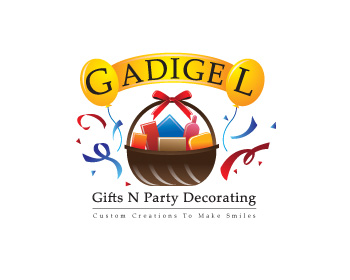 Logo Design entry 425075 submitted by rekakawan to the Logo Design for GADIGEL GIFTS N PARTY DECORATING LLC run by gadigel