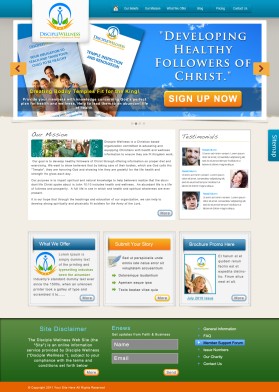 Web Design entry 427480 submitted by knockoutdesigns to the Web Design for Disciple Wellness run by Danetra21