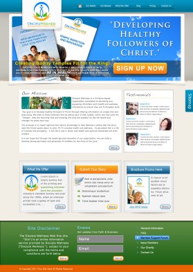Web Design entry 427482 submitted by knockoutdesigns to the Web Design for Disciple Wellness run by Danetra21