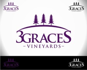Logo Design entry 430579 submitted by atrsar1 to the Logo Design for Three Graces Vineyards run by Beth Rosenthal