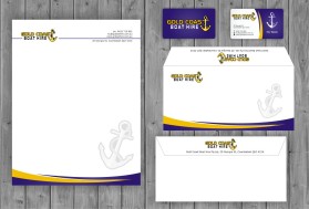 Business Card & Stationery Design Entry 433015 submitted by skyford412 to the contest for Gold Coast Boat Hire Pty Ltd run by gcboathire