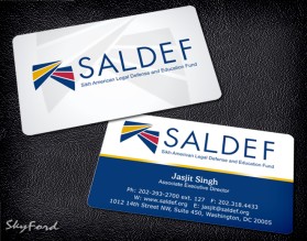 Business Card & Stationery Design Entry 454926 submitted by skyford412 to the contest for SALDEF (www.saldef.org) run by saldef