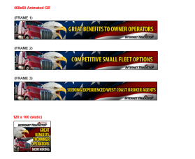 Banner Ad Design Entry 473080 submitted by RNHalawi to the contest for American Transport run by jrmusser