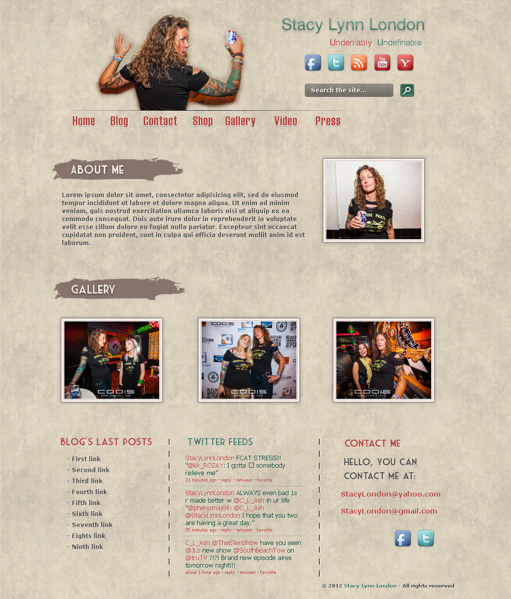 Web Design entry 481015 submitted by Remus to the Web Design for Stacy Lynn London run by stacylondon