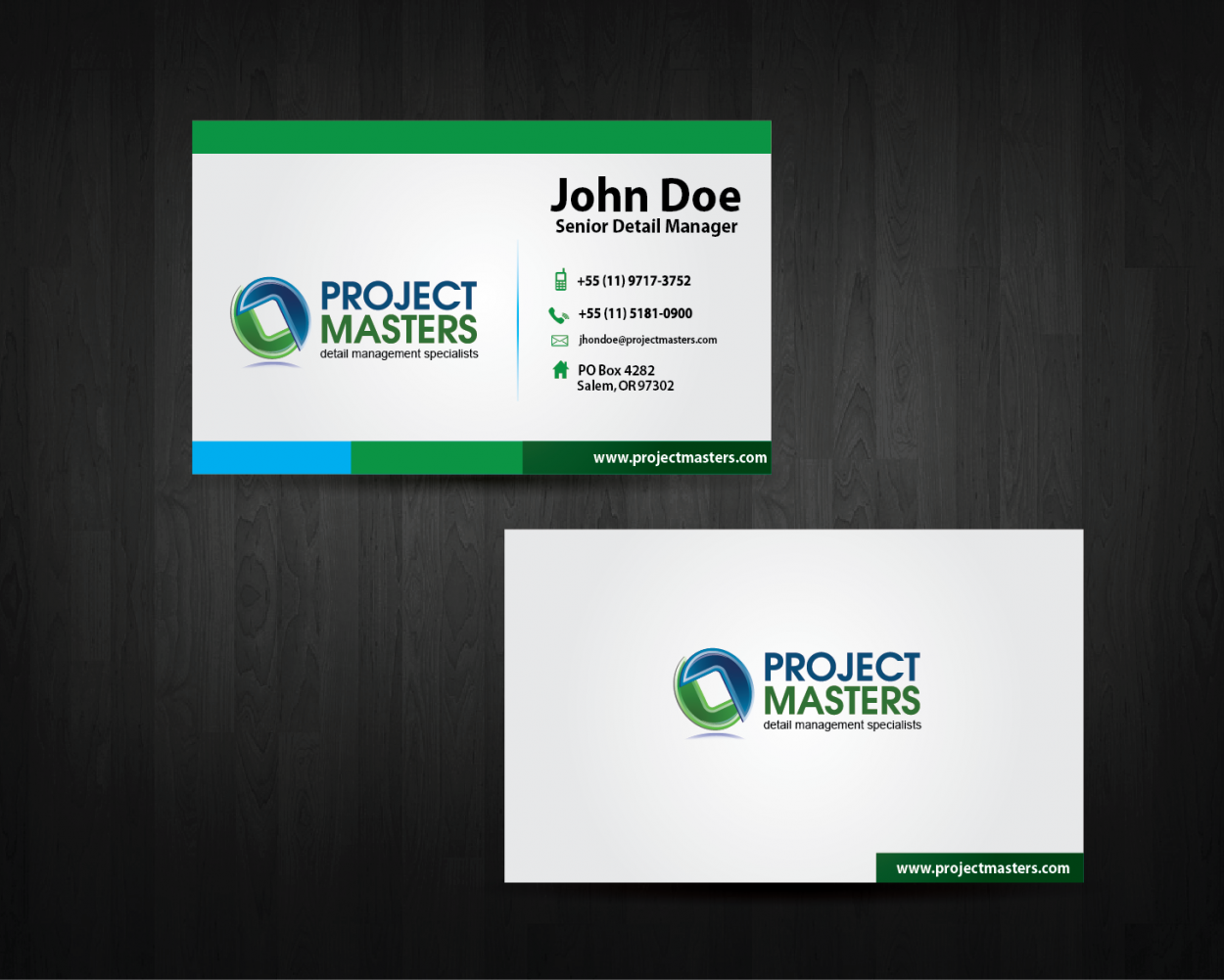 Business Card & Stationery Design entry 484147 submitted by Xavi to the Business Card & Stationery Design for Project Masters/prjmasters.com (not up yet) run by klitvin