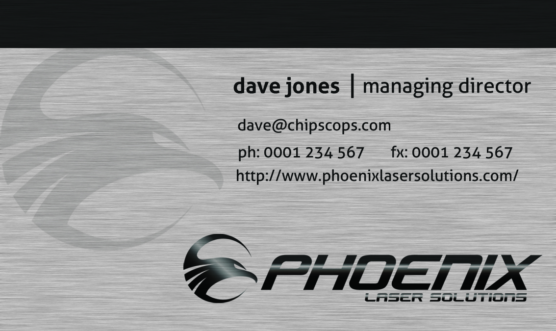 Business Card & Stationery Design entry 493136 submitted by iCreate to the Business Card & Stationery Design for Phoenix Laser Solutions  run by dave@chipscops.com