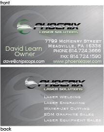 Business Card & Stationery Design entry 493133 submitted by Brankac to the Business Card & Stationery Design for Phoenix Laser Solutions  run by dave@chipscops.com