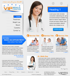 Web Design entry 499208 submitted by RapidCoreART to the Web Design for VIP Medical Centers run by doctorkev