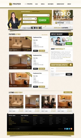 Web Design entry 503770 submitted by dana-m to the Web Design for Proper Realty Group LLC. run by ProperRG