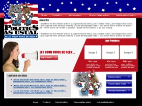 Web Design entry 505429 submitted by IMFantasia to the Web Design for Politics As Usual run by donald88