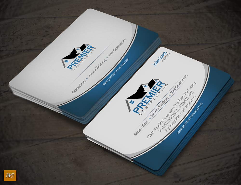 Business Card & Stationery Design entry 512768 submitted by artleo to the Business Card & Stationery Design for Premier Contracting run by premier contracting