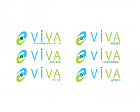Logo Design Entry 513355 submitted by ardhstudio to the contest for VIVA (with a flexible space in which we can add the name of the people we are working with (i.e. 