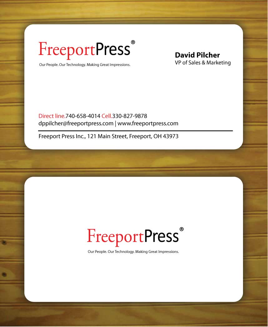 Business Card & Stationery Design entry 530146 submitted by nerdcreatives to the Business Card & Stationery Design for Freeport Press Inc. run by freeportpress