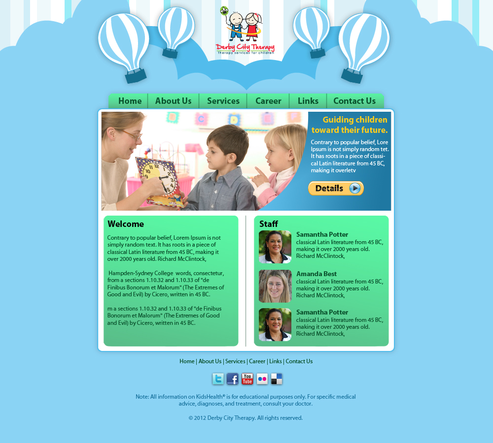 Web Design entry 532524 submitted by mchamber87 to the Web Design for A speech therapy services website run by jagillen