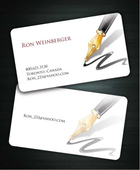 Business Card & Stationery Design Entry 534500 submitted by nerdcreatives to the contest for Ron Weinberger run by Ron Weinberger