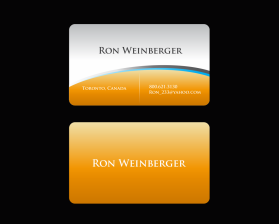 Business Card & Stationery Design entry 534541 submitted by eyeconcept to the Business Card & Stationery Design for Ron Weinberger run by Ron Weinberger