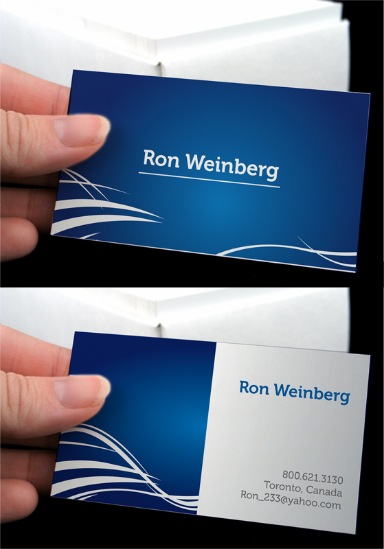 Business Card & Stationery Design entry 534598 submitted by Chinoise to the Business Card & Stationery Design for Ron Weinberger run by Ron Weinberger