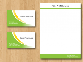 Business Card & Stationery Design entry 534597 submitted by ritchie100203 to the Business Card & Stationery Design for Ron Weinberger run by Ron Weinberger
