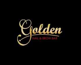 Logo Design Entry 541795 submitted by visionaries to the contest for Golden Nail and Brow Bar run by Erica319