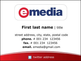 Business Card & Stationery Design entry 548750 submitted by unophotographics to the Business Card & Stationery Design for emedia run by contentsam