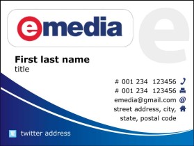Business Card & Stationery Design entry 548751 submitted by nerdcreatives to the Business Card & Stationery Design for emedia run by contentsam