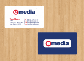 Business Card & Stationery Design Entry 566902 submitted by shabnumkhan to the contest for emedia run by contentsam