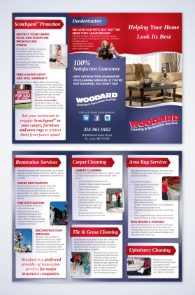 Brochure Design entry 549072 submitted by anticonnex to the Brochure Design for Woodard Cleaning & Restoration Services run by Scott