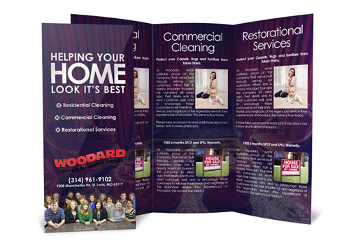 Brochure Design entry 549074 submitted by sikka2010 to the Brochure Design for Woodard Cleaning & Restoration Services run by Scott
