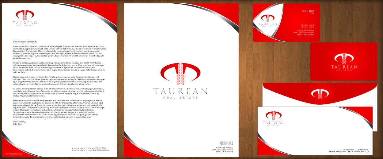 Business Card & Stationery Design entry 558876 submitted by adyyy to the Business Card & Stationery Design for Taurean Real Estate LLP run by arunchadda