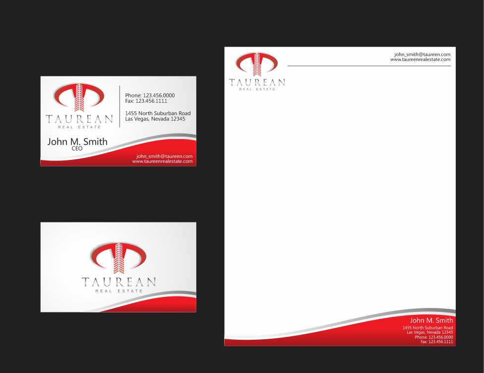 Business Card & Stationery Design entry 558876 submitted by glowerz23 to the Business Card & Stationery Design for Taurean Real Estate LLP run by arunchadda