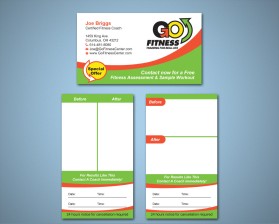 Business Card & Stationery Design Entry 580191 submitted by TCMdesign to the contest for GO: Fitness Center run by DinoNick
