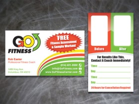 Business Card & Stationery Design Entry 580518 submitted by NidusGraphics to the contest for GO: Fitness Center run by DinoNick