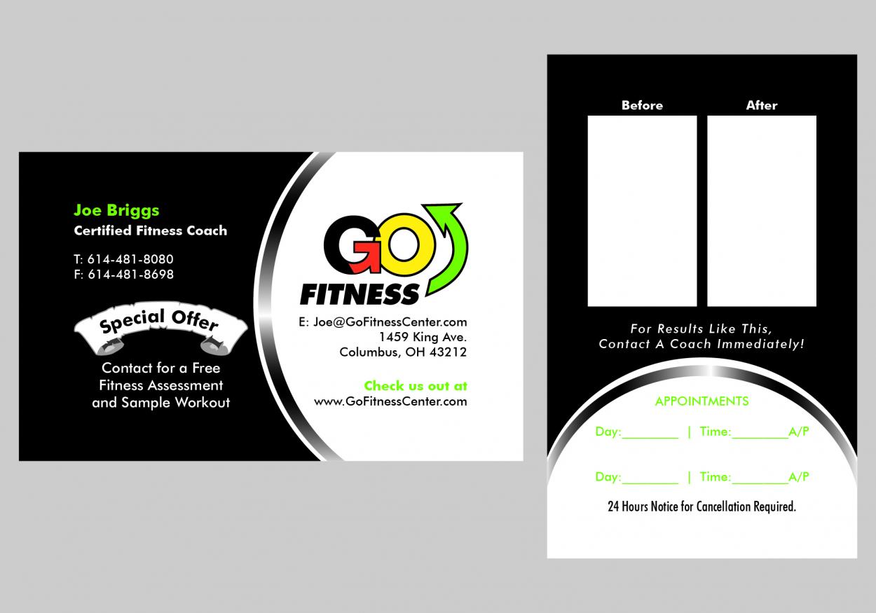 Business Card & Stationery Design entry 561284 submitted by Crest Logo Designs to the Business Card & Stationery Design for GO: Fitness Center run by DinoNick
