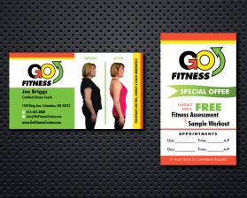 Business Card & Stationery Design entry 561320 submitted by nerdcreatives to the Business Card & Stationery Design for GO: Fitness Center run by DinoNick