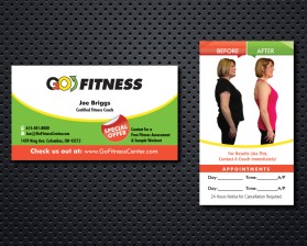 Business Card & Stationery Design entry 561322 submitted by Crest Logo Designs to the Business Card & Stationery Design for GO: Fitness Center run by DinoNick