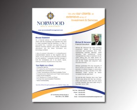 Brochure Design entry 562538 submitted by Crest Logo Designs to the Brochure Design for Norwood Wealth Management run by mmnorwood