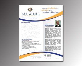 Brochure Design entry 562541 submitted by Crest Logo Designs to the Brochure Design for Norwood Wealth Management run by mmnorwood