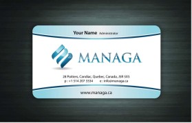 Business Card & Stationery Design entry 563611 submitted by nerdcreatives to the Business Card & Stationery Design for Managa (www.managa.ca) run by jonathang