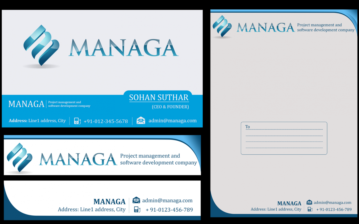 Business Card & Stationery Design entry 563663 submitted by designer sohan to the Business Card & Stationery Design for Managa (www.managa.ca) run by jonathang