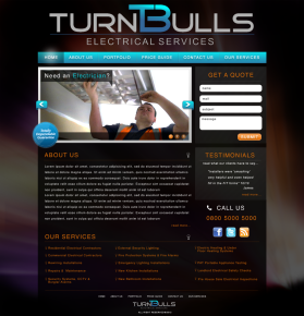 Web Design entry 564863 submitted by sushovan to the Web Design for www.turnbullselectricalservices.co.uk run by turnbull63