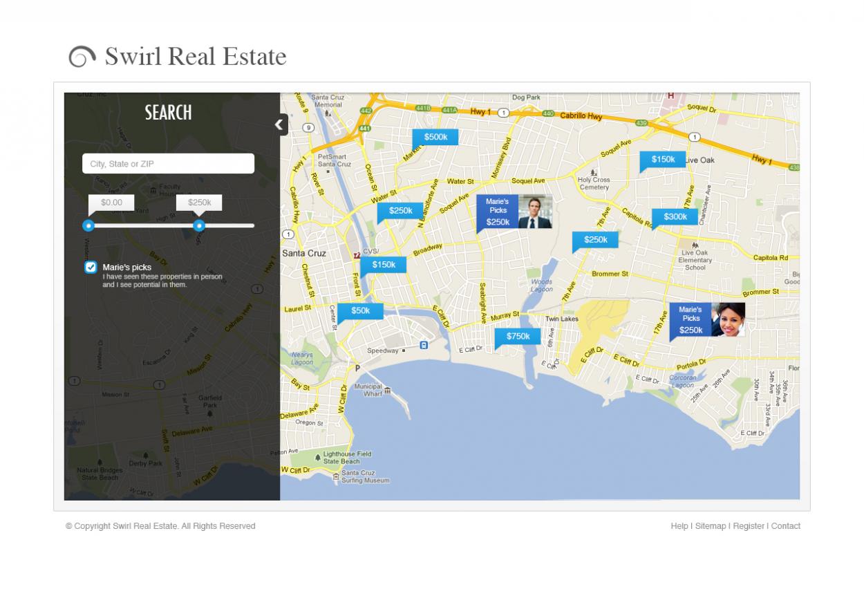 Web Design entry 570633 submitted by Vapaus000 to the Web Design for Real Estate in Santa Cruz CA run by MR