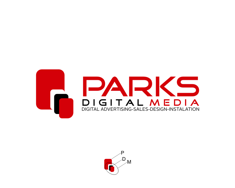 Logo Design entry 580195 submitted by airacheeka to the Logo Design for Parks Digital Media run by parksdg20