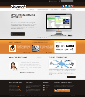 Web Design entry 590548 submitted by sushovan to the Web Design for visionsoft run by Oscarax