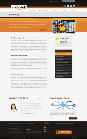 Web Design entry 590549 submitted by sushovan to the Web Design for visionsoft run by Oscarax