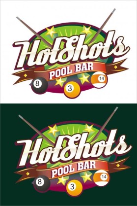 Logo Design Entry 28906 submitted by damichi75 to the contest for Hot Shot Pool run by plaksa
