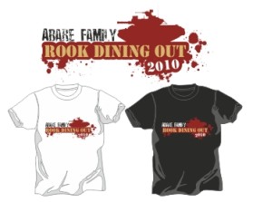 T-Shirt Design entry 219328 submitted by bjackett to the T-Shirt Design for Abare Family Rook Dining Out run by kabare