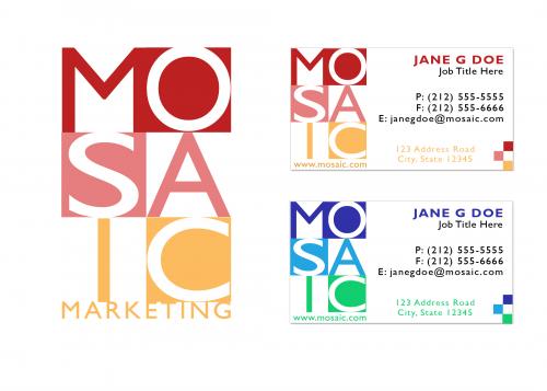 Logo Design entry 34911 submitted by licamille to the Logo Design for Mosaic Marketing run by Nichevans