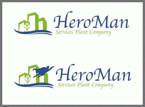 Logo Design entry 36424 submitted by sarah0077 to the Logo Design for HeroMan Services Plant Company run by Dee