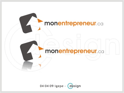 Logo Design entry 40586 submitted by igepe to the Logo Design for monentrepreneur.ca run by grenadine